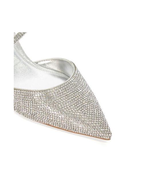 Dune White Competitive Slingback Pointed Toe Pump