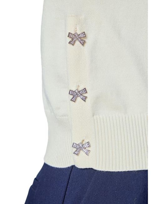 Endless Rose White Side Bow Sweater