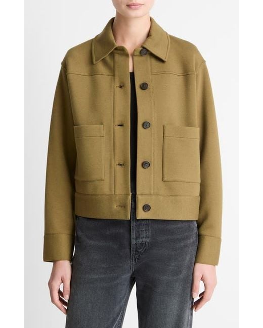 Vince Multicolor Double-Face Cropped Jacket