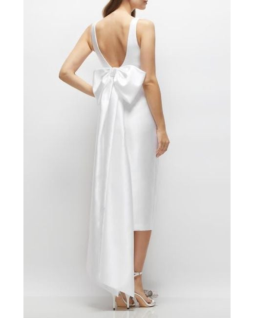 sachin and babi light blue dress Ruffled Mini Dress W/ Bow White – Clothe Boutique