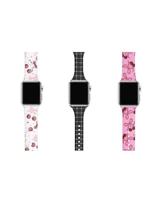 The Posh Tech Black 3-Pack Silicone Apple Watch Watchbands