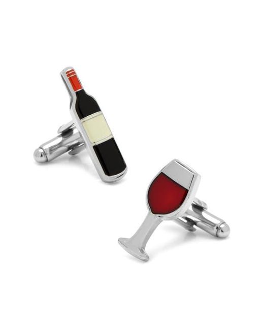 Cufflinks Inc. Metallic Wine & Bottle Cuff Links for men