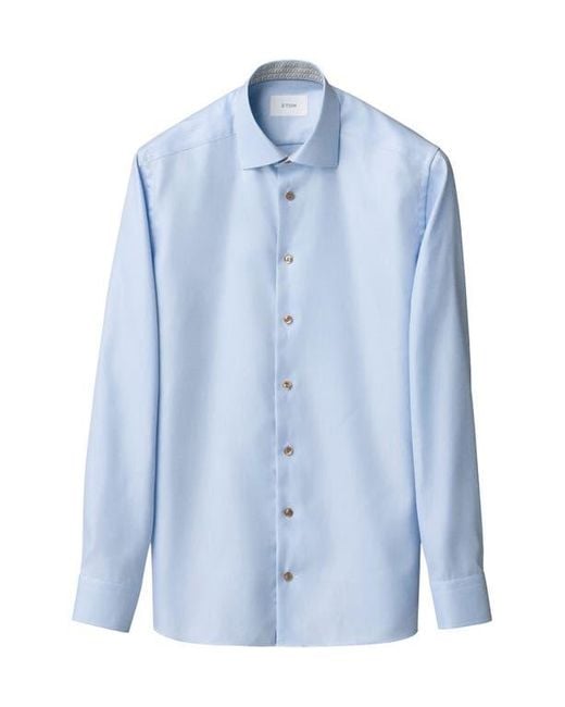 Eton Slim Fit Textured Dress Shirt in Blue for Men | Lyst Eton Slim Fit Textured Dress Shirt in Blue for Men | Lyst