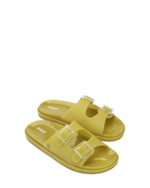 Melissa Double Strap Slide Sandal in Yellow Lyst