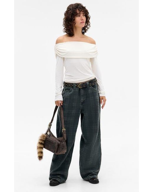 BDG White Ultimate Off The Shoulder Top