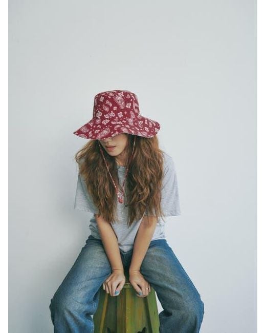 Lost Pattern Multicolor Paisley Cotton Reversible Sun Hat