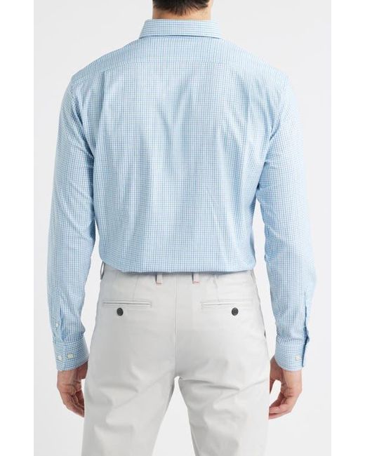 Johnnie-o Blue Koby Gingham Performance Button-Down Shirt for men