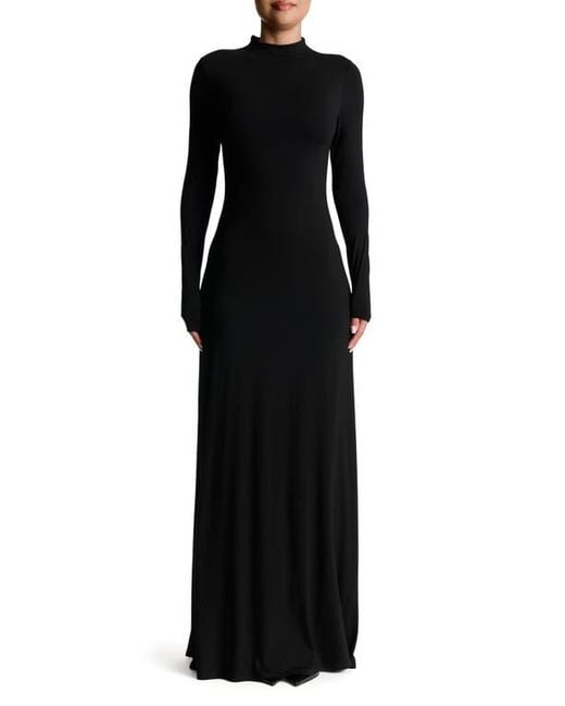 Naked Wardrobe Smooth Open Back Long Sleeve Maxi Dress in Black | Lyst Naked Wardrobe Smooth Open Back Long Sleeve Maxi Dress in Black | Lyst