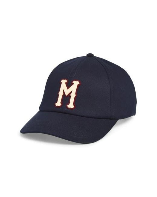 Moncler Blue Monogram Patch Adjustable Baseball Cap for men