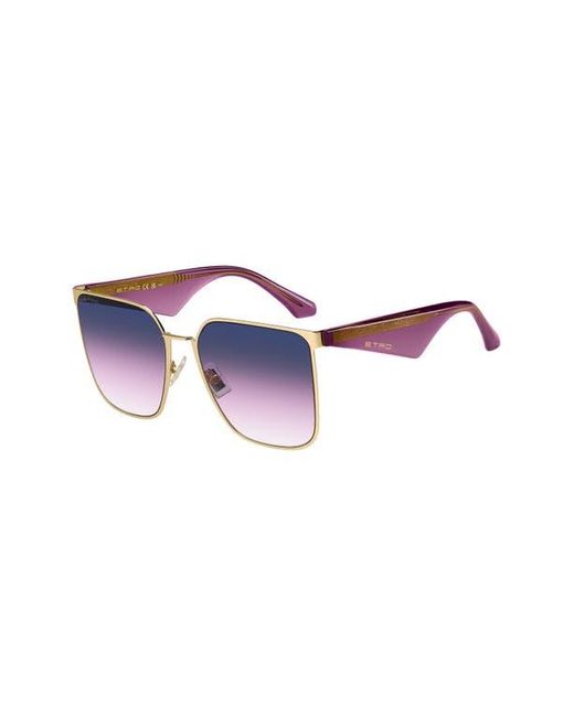 Etro Blue 58Mm Gradient Square Sunglasses
