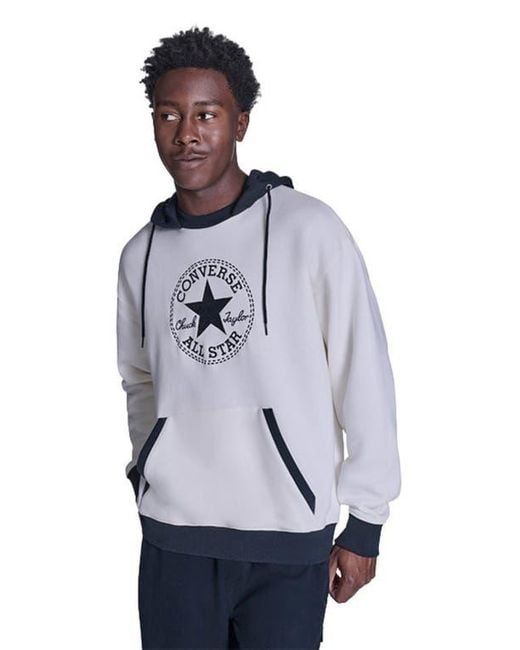 Converse Blue Chuck Taylor Patch Two-Tone Hoodie for men