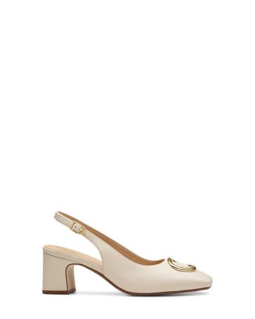 Clarks Natural Fernie Square Toe Slingback Pump