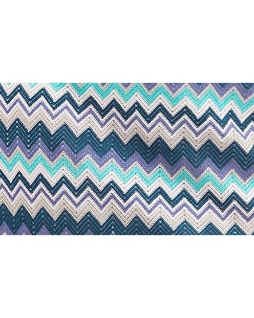 City Chic Blue Skye Chevron Midi Dress