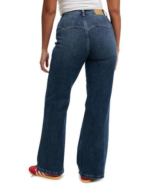 Cotton On Blue Curvy Stretch Wide Jean
