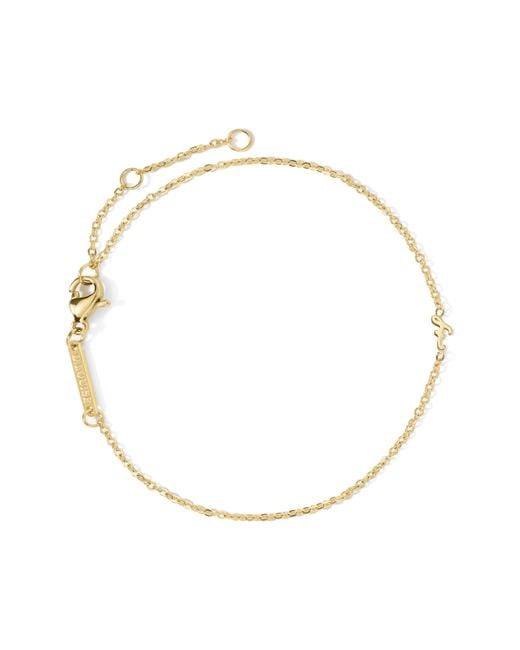 D.Louise Metallic Initial Chain Bracelet