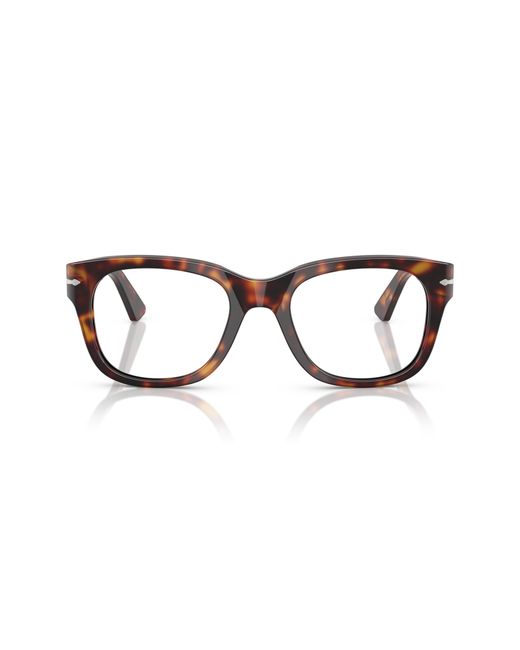 Persol Brown 53Mm Square Optical Glasses for men