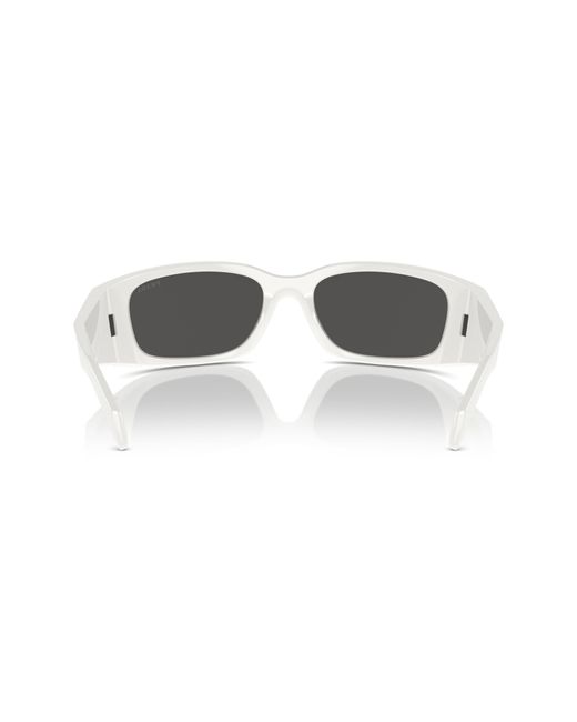 Prada Black 60mm Butterfly Polarized Sunglasses for men