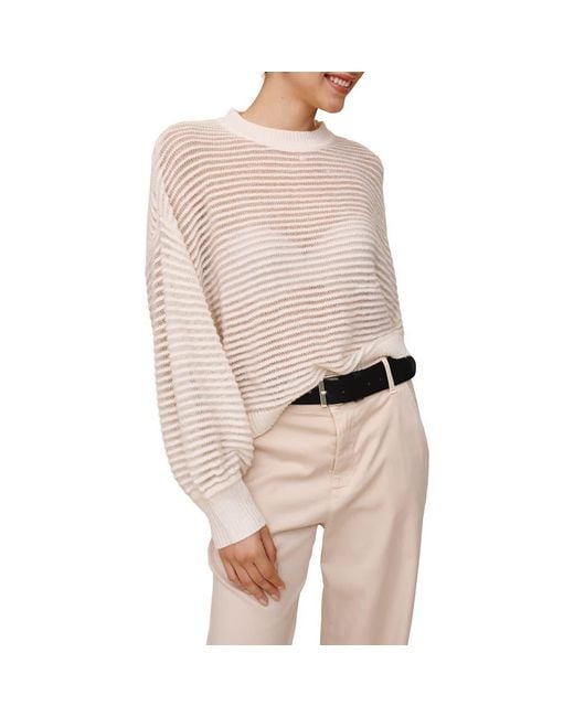 Bella Dahl Natural Metallic Relaxed Crewneck Sweater
