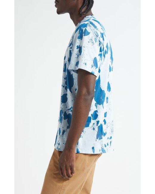 Tシャツ・カットソー ALEXANDER MCQUEEN DEVORE COTTON T-SHIRT WITH FLOCKED LOGO McQueen Flocked Logo Devoré T-Shirt in Blue for Men | Lyst