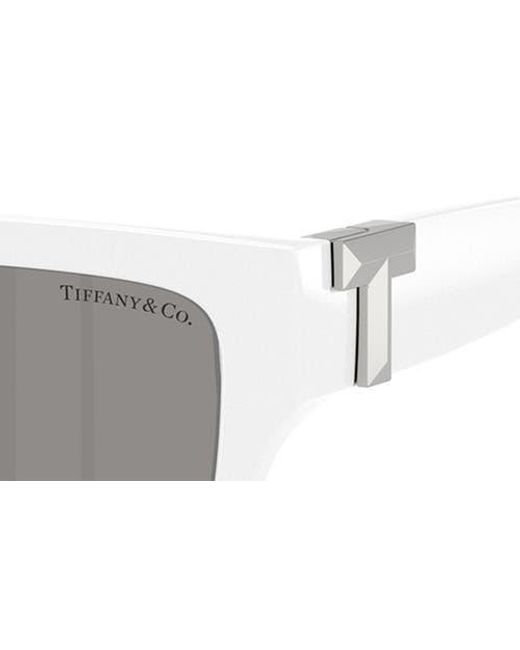 Tiffany & Co Gray 56Mm Rectangular Sunglasses for men