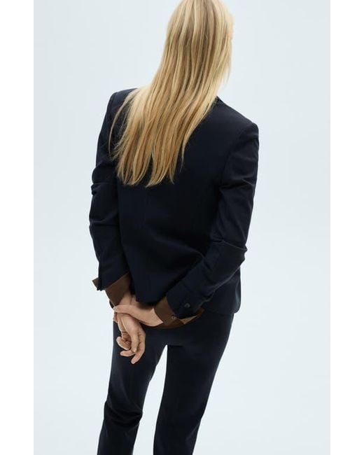 Mango Blue Slim Fit Suit Jacket