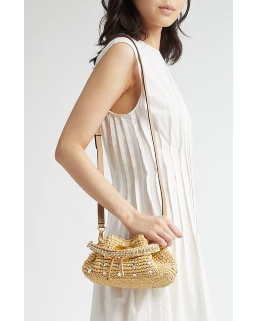☆新品☆JIMMY CHOOショルダー Raffia Crystal Cheri 【公式通販】