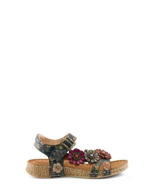 Spring Step Multicolor Off Center Sandal