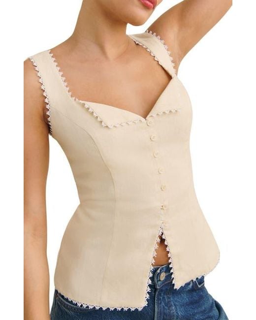 Reformation Natural Viola Linen Tank