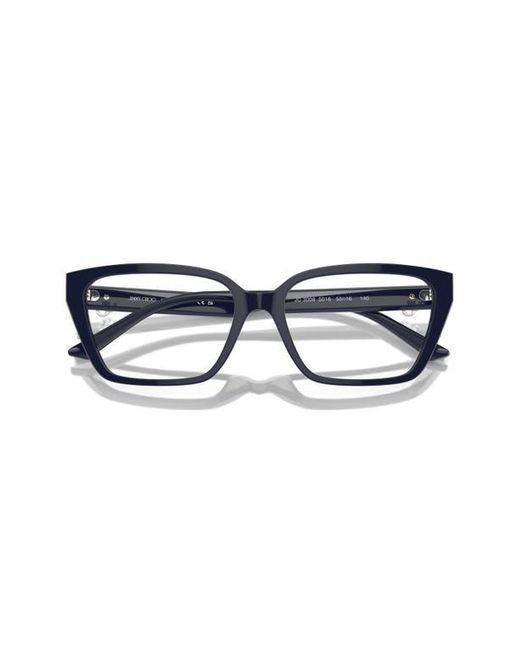 Jimmy Choo Black 55Mm Cat Eye Optical Glasses