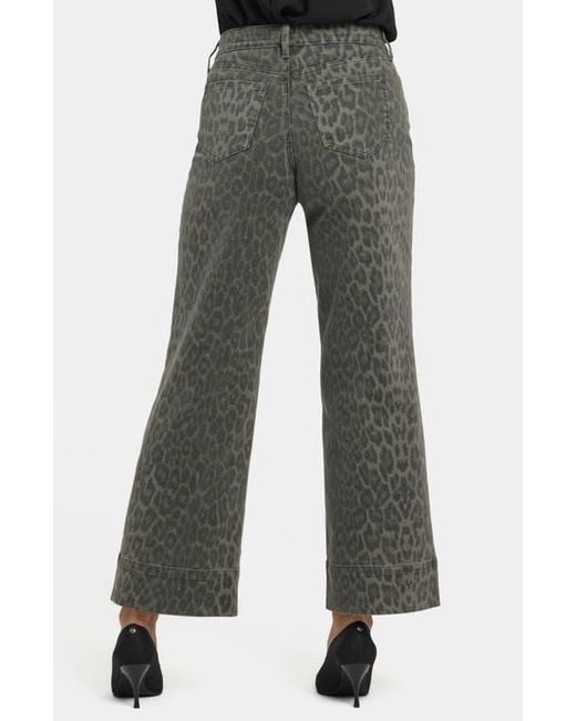 NYDJ Gray Teresa Wide Leg Ankle Jeans