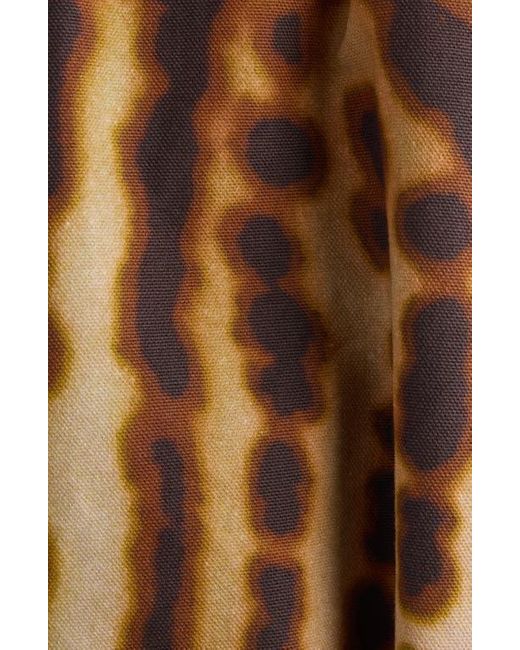 Dries Van Noten Green Vadon Leopard Orchid Print Cotton Bomber Jacket