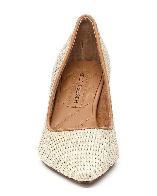 Kelsi Dagger Brooklyn Natural Woven Pointed Toe Pump