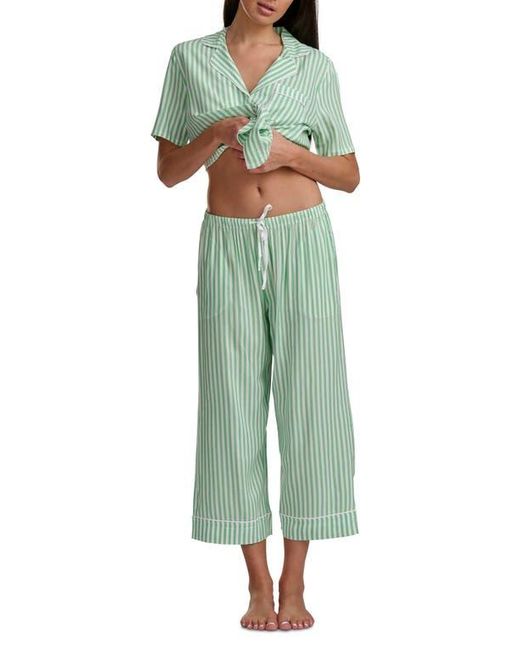 Splendid Green Notch Collar Pajamas