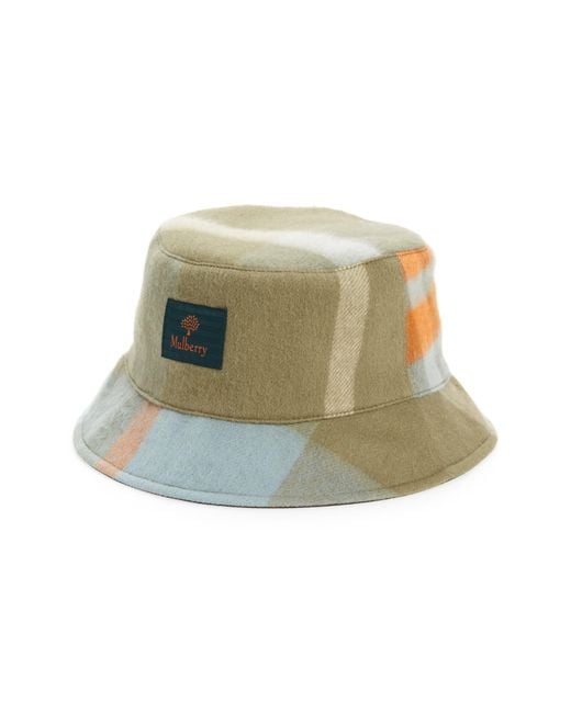 Mulberry Green Check Reversible Bucket Hat