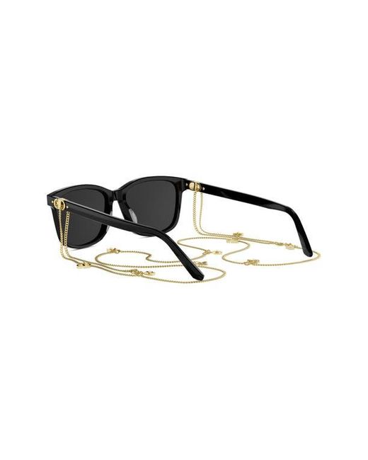 Dior Black Petit Cd S2I Rectangular Sunglasses