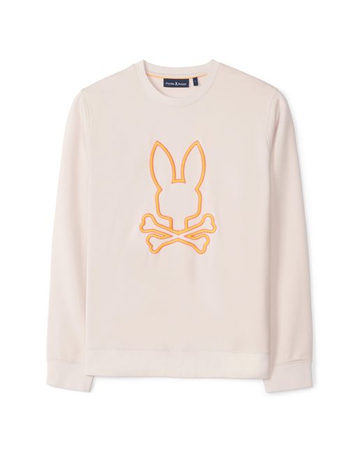 Psycho Bunny Gray Floyd Embroidered Crewneck Sweatshirt for men
