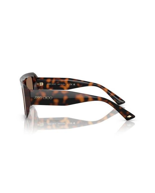 Jimmy Choo Brown 52Mm Rectangular Sunglasses for men