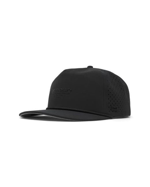 Melin Black Coronado Hydrolite Performance Snapback Hat for men