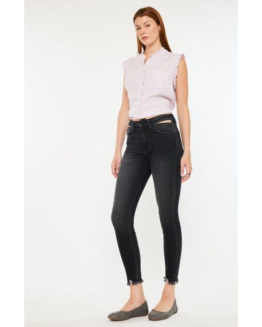 Kancan Gray Tiara High Rise Ankle Skinny Jeans
