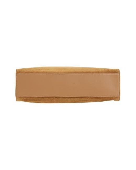 Veronica Beard Brown Beard Vida Suede Shoulder Bag