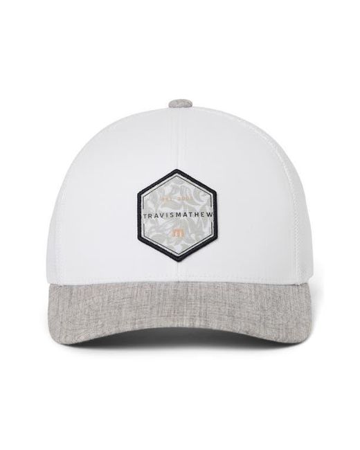 Travis Mathew White Full Passport Snapback Baseball Cap for men