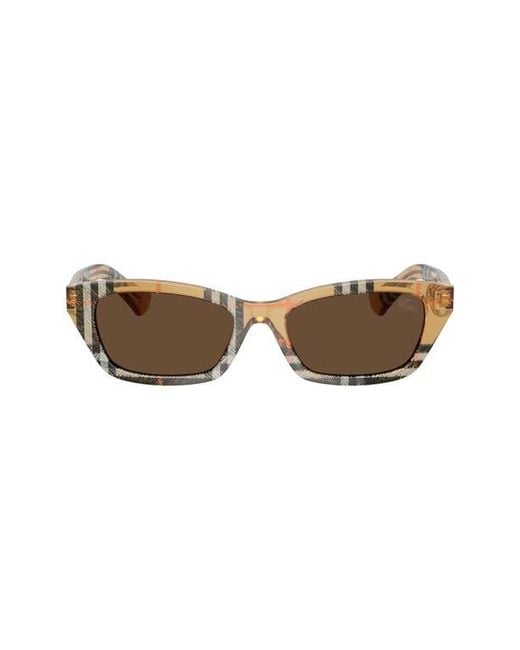 Burberry Brown 52Mm Rectangular Sunglasses