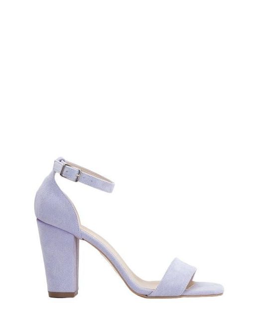 Forever & Always Shoes Purple Melissa Block Heels Sandals With Pearls