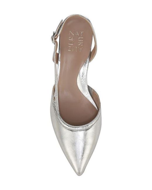 Naturalizer White Mila Pointed Toe Slingback Pump
