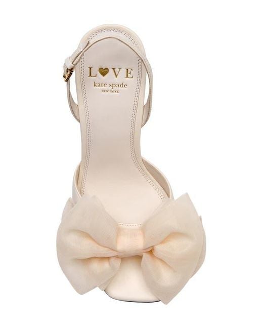 【Kate Spade】Beau Heeled Sandal サンダル ◆国内発送◆ Kate Spade Beau Slingback Sandal in Natural | Lyst