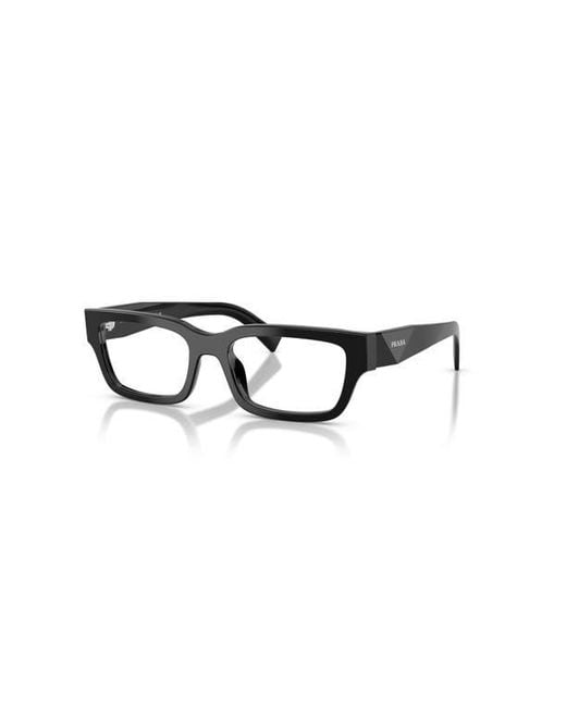 Prada Black 54Mm Rectangle Optical Glasses for men