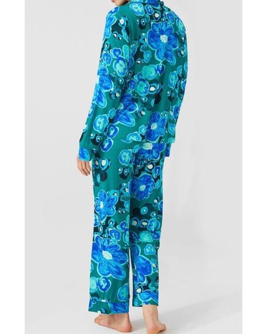 Alivia Blue Sofia Print Crop Pajamas