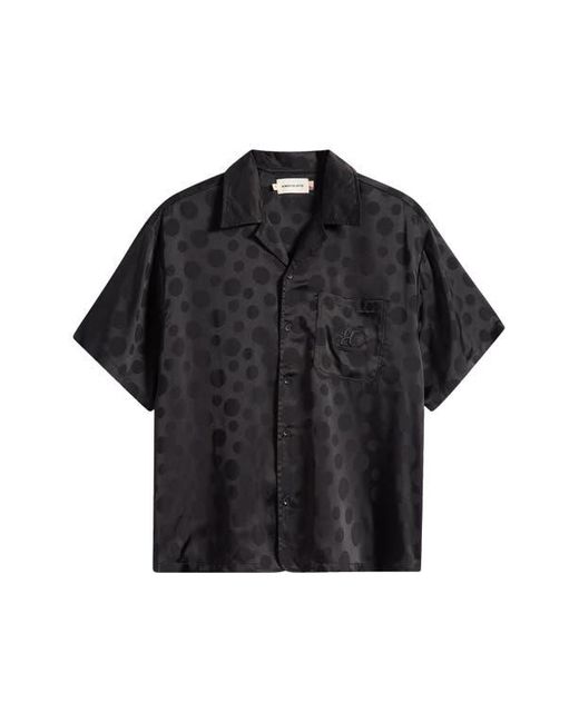Honor The Gift Black Tonal Dot Camp Shirt for men
