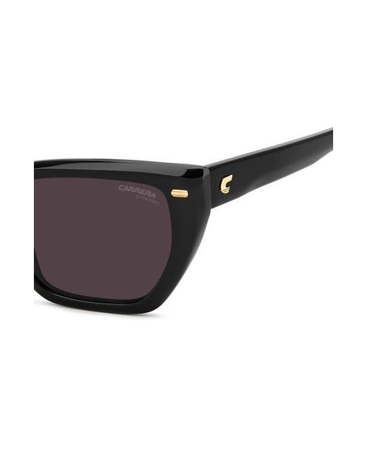 Carrera Black 52Mm Rectangular Sunglasses