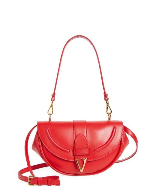 Versace Red Medium Virtus Shoulder Bag
